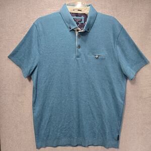 Ted Baker London Blue Polo Tee Size 6/2X